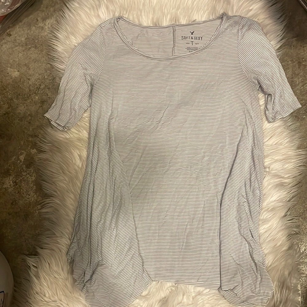 AMERICAN Eagle Super Soft Stripped Shirt‎